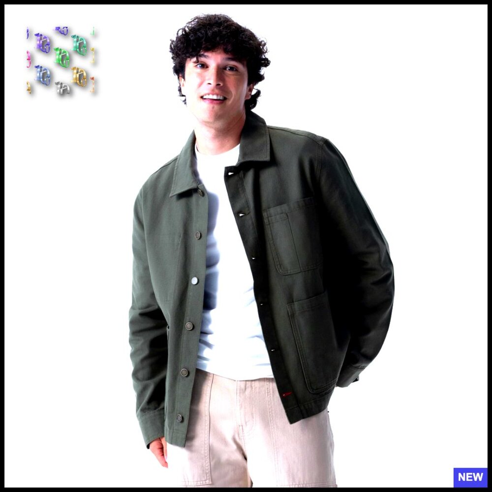 Classic Utility Chore Coat Cotton Chef Jacket Men's Workwear Durable